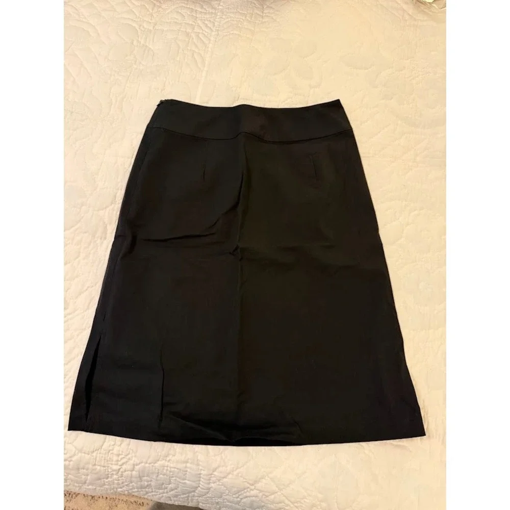 Banana‎ Republic Stretch Black Straight Stretch Sz 8 Cotton Spandex Skirt